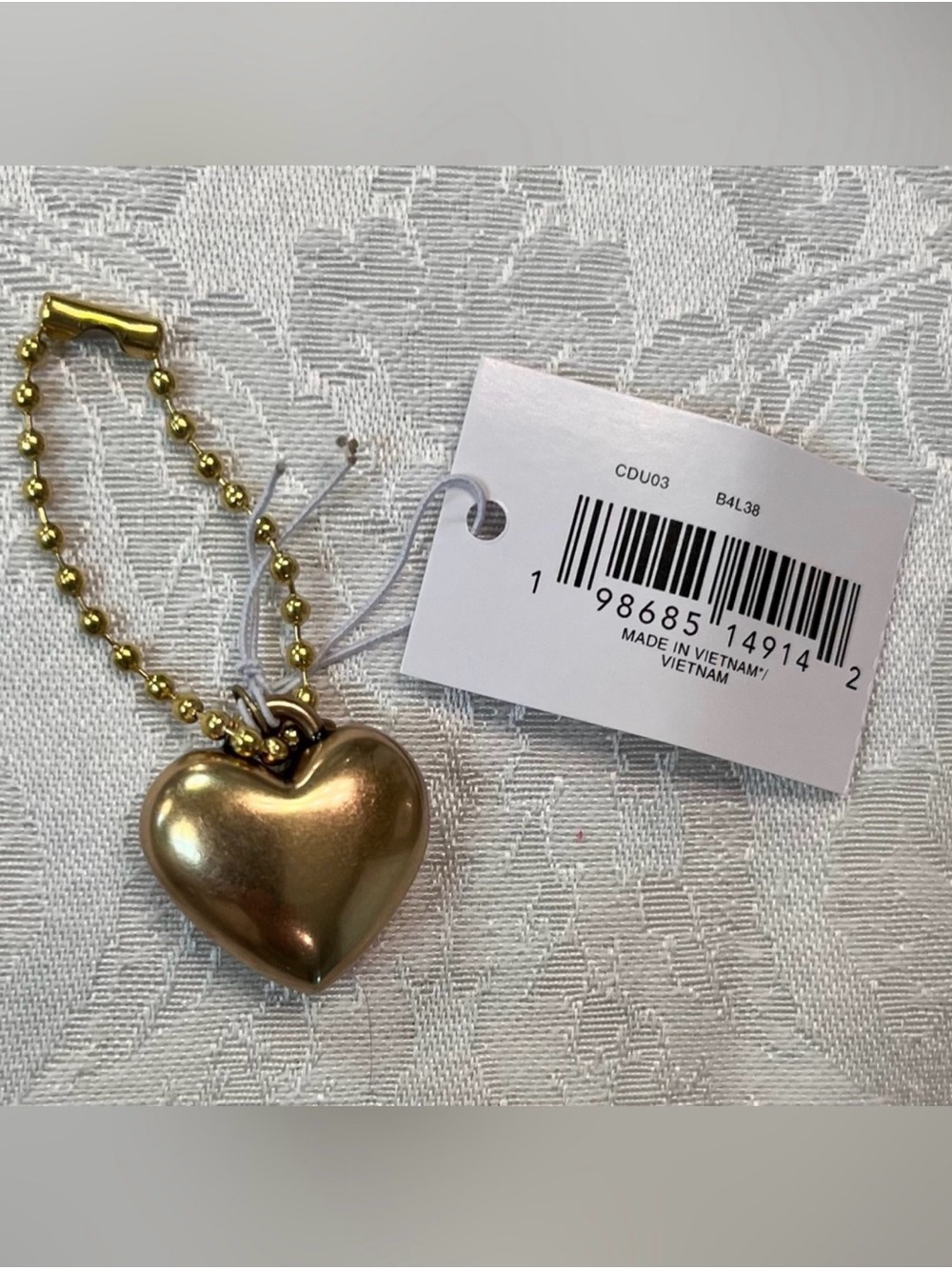 COACH Gold-tone Rainbow Heart Key Charm - Picture 3 of 4